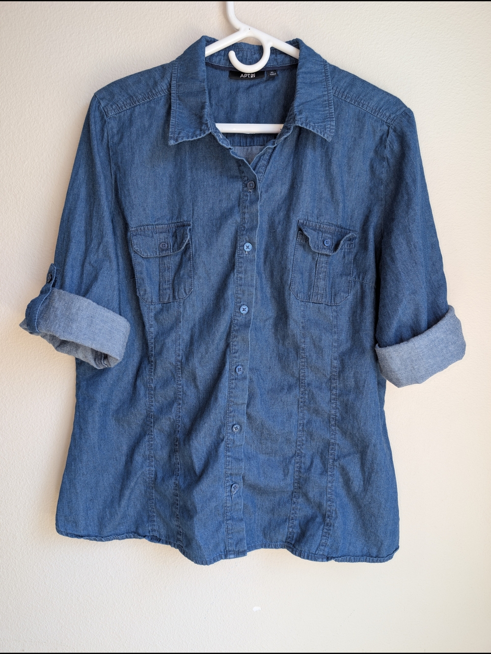 Apt. 9 Denim Button-Up Shirt Women's Size XL